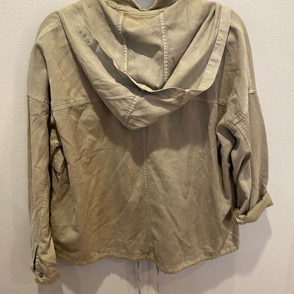 Natural Reflections NWOT Women's Size Medium Tencel Cotton Tan Utility Jacket - Picture 6 of 8